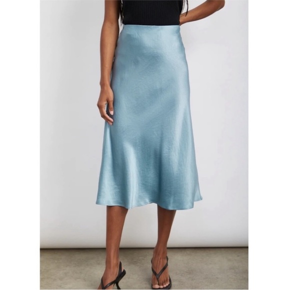 Rails SET | Crushed Satin Skirt Set | Anya Midi Skirt + Paola Tank Tide Size M - Picture 5 of 16